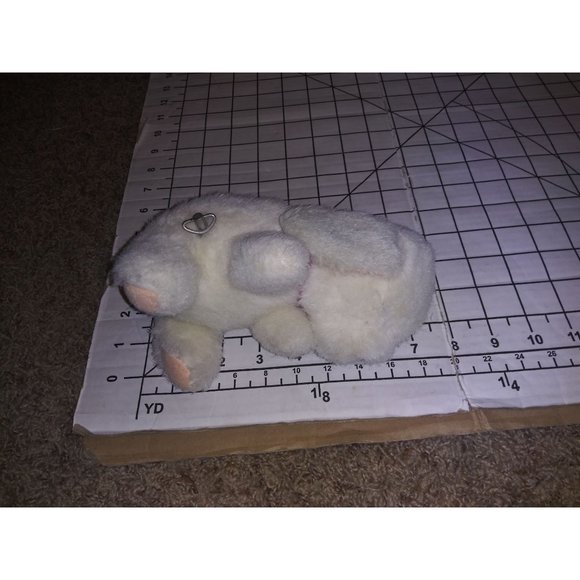 VTG  1987 Applause White Lamb Red Bow Sleeping Shotzy Musical Stuffed Plush RARE - Picture 10 of 10